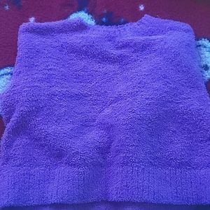 Purple GAP kids cropped crew neck